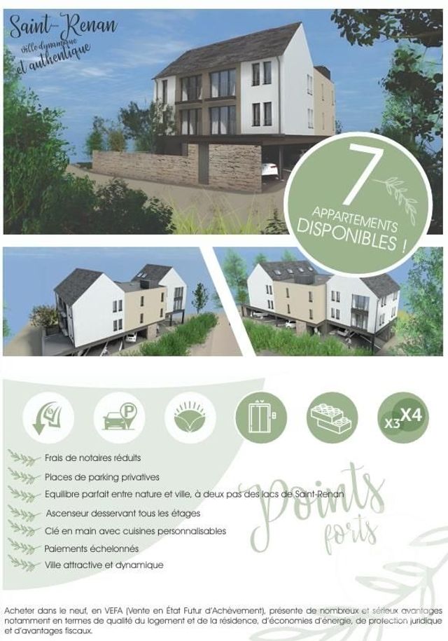 Appartement T2 à vendre - 2 pièces - 61.58 m2 - ST RENAN - 29 - BRETAGNE - Century 21 Associés Conseils Immobilier